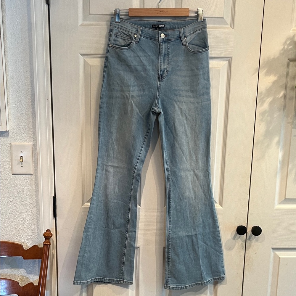 Fashion Nova Sky Blue Flare Jeans